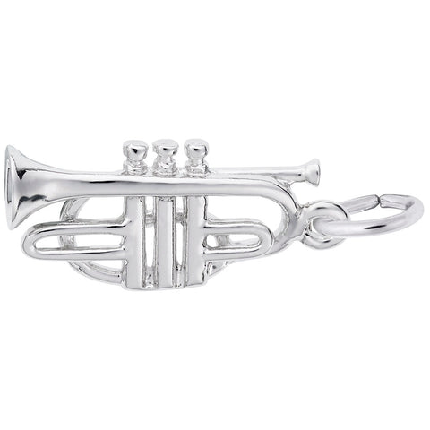 Cornet Charm In Sterling Silver