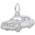 Car Charm In 14K White Gold