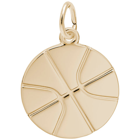 Basketball Charm In Yellow Gold