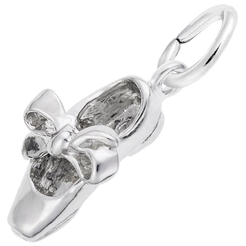 Tap Shoe Charm In 14K White Gold