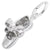 Tap Shoe Charm In 14K White Gold