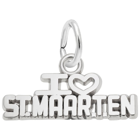 St.Maarten Charm In 14K White Gold