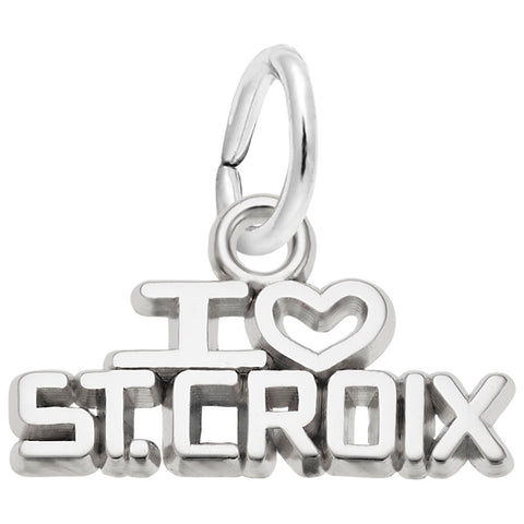 St.Croix Charm In 14K White Gold