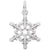 Snowflake Charm In 14K White Gold