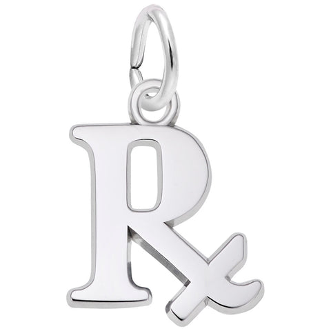 Pharmacy Charm In 14K White Gold