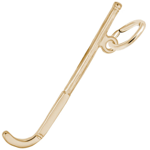 Field Hockey Charm In Yellow Gold