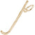 Field Hockey Charm In Yellow Gold