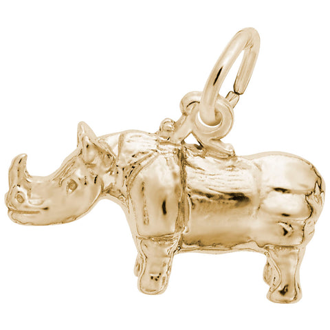 Rhino Charm In Yellow Gold