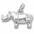 Rhino charm in Sterling Silver hide-image