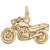 Motorcycle Charm in Yellow Gold Plated