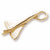 Airplane charm in Yellow Gold Plated hide-image