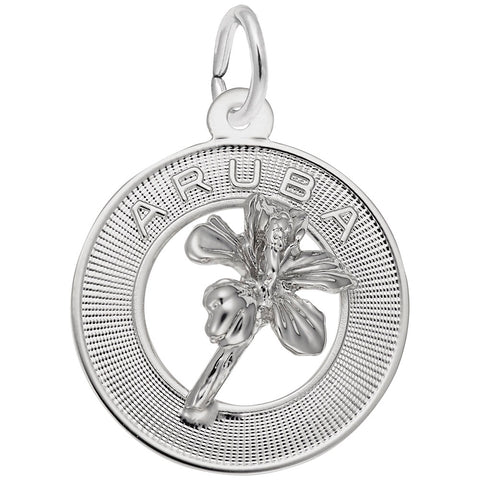 Aruba Charm In 14K White Gold