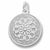 Dart Board charm in 14K White Gold hide-image