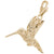 Hummingbird Charm In Yellow Gold