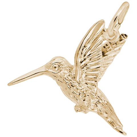 Hummingbird Charm in Yellow Gold Plated