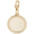 Round Disc Charm In Yellow Gold