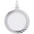 Round Disc Charm In Sterling Silver