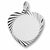 Heart Disc charm in 14K White Gold hide-image
