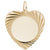 Heart Disc Charm in Yellow Gold Plated