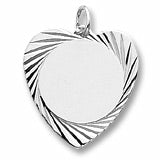 Heart Disc charm in Sterling Silver hide-image