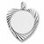 Heart Disc charm in 14K White Gold hide-image