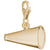 Megaphone Charm in Yellow Gold Plated