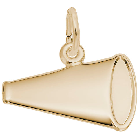 Megaphone Charm in Yellow Gold Plated