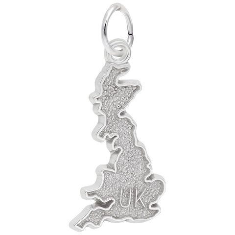 Uk Charm In 14K White Gold