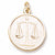 Scales Of Justice charm in Yellow Gold Plated hide-image