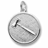 Gavel charm in Sterling Silver hide-image