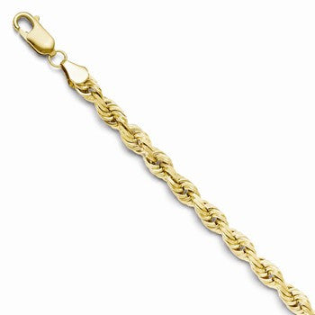 10K Yellow Gold Diamond-Cut Rope Chain