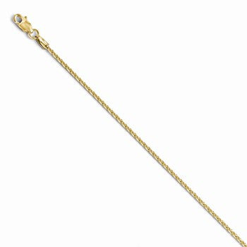 10K Yellow Gold Diamond-Cut Wheat Chain