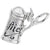 Beer Stein Charm In 14K White Gold