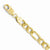 10K Yellow Gold Concave Figaro Chain