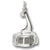 Ski Tram Small charm in 14K White Gold hide-image