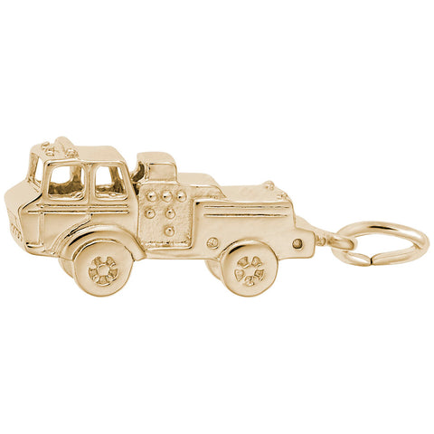 Firetruck Charm In Yellow Gold