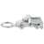 Dump Truck Charm In 14K White Gold