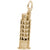 Leaning Tower Of Pisa Charm In Yellow Gold