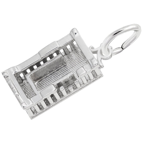 Parthenon Charm In 14K White Gold