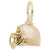 Football Helmet Charm In Yellow Gold