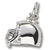 Football Helmet charm in 14K White Gold hide-image