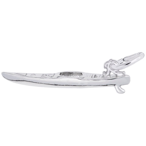 Kayak Charm In Sterling Silver