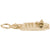 Aircraft Carrier Charm in Yellow Gold Plated
