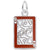 Queen Of Hearts Charm In 14K White Gold