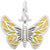 Butterfly Charm In 14K White Gold