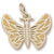 Butterfly charm in Yellow Gold Plated hide-image