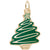 Christmas Tree Charm in Yellow Gold Plated