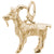 Billy Goat Charm in Yellow Gold Plated