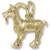 Billy Goat charm in Yellow Gold Plated hide-image