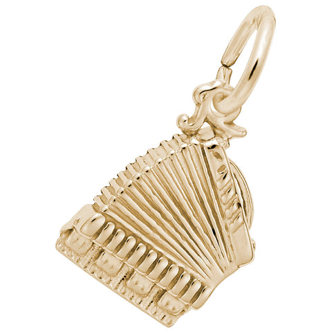 Accordian Charm in Yellow Gold Plated